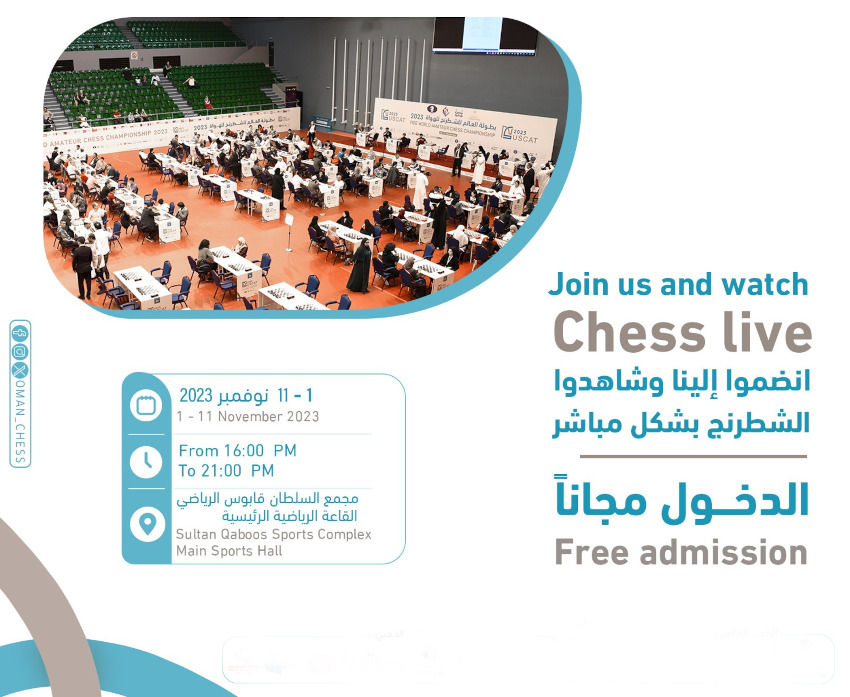 FIDE World Amateur Championship 2023 kicks off in Muscat, Oman